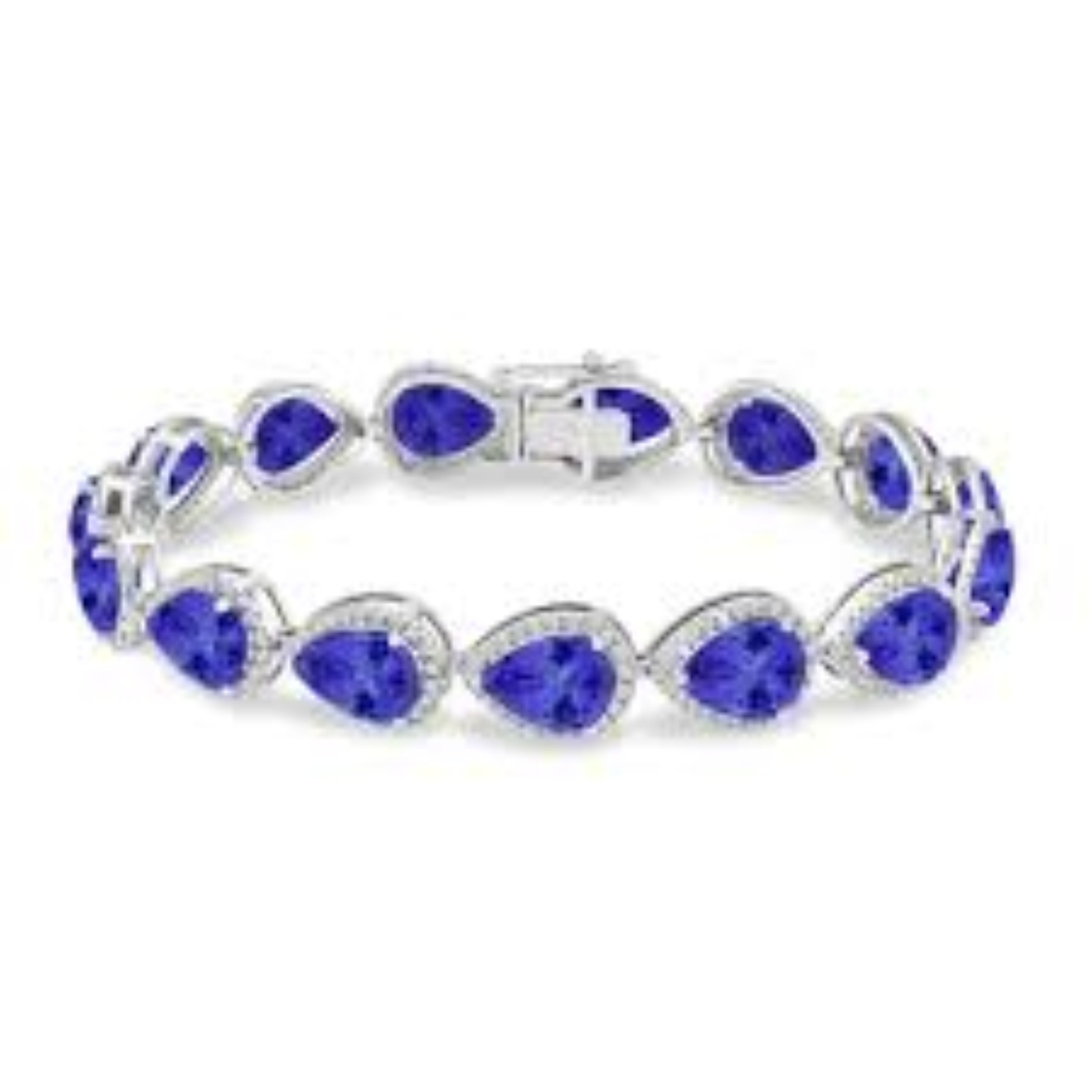 Mens Tanzanite And Diamond Bracelet