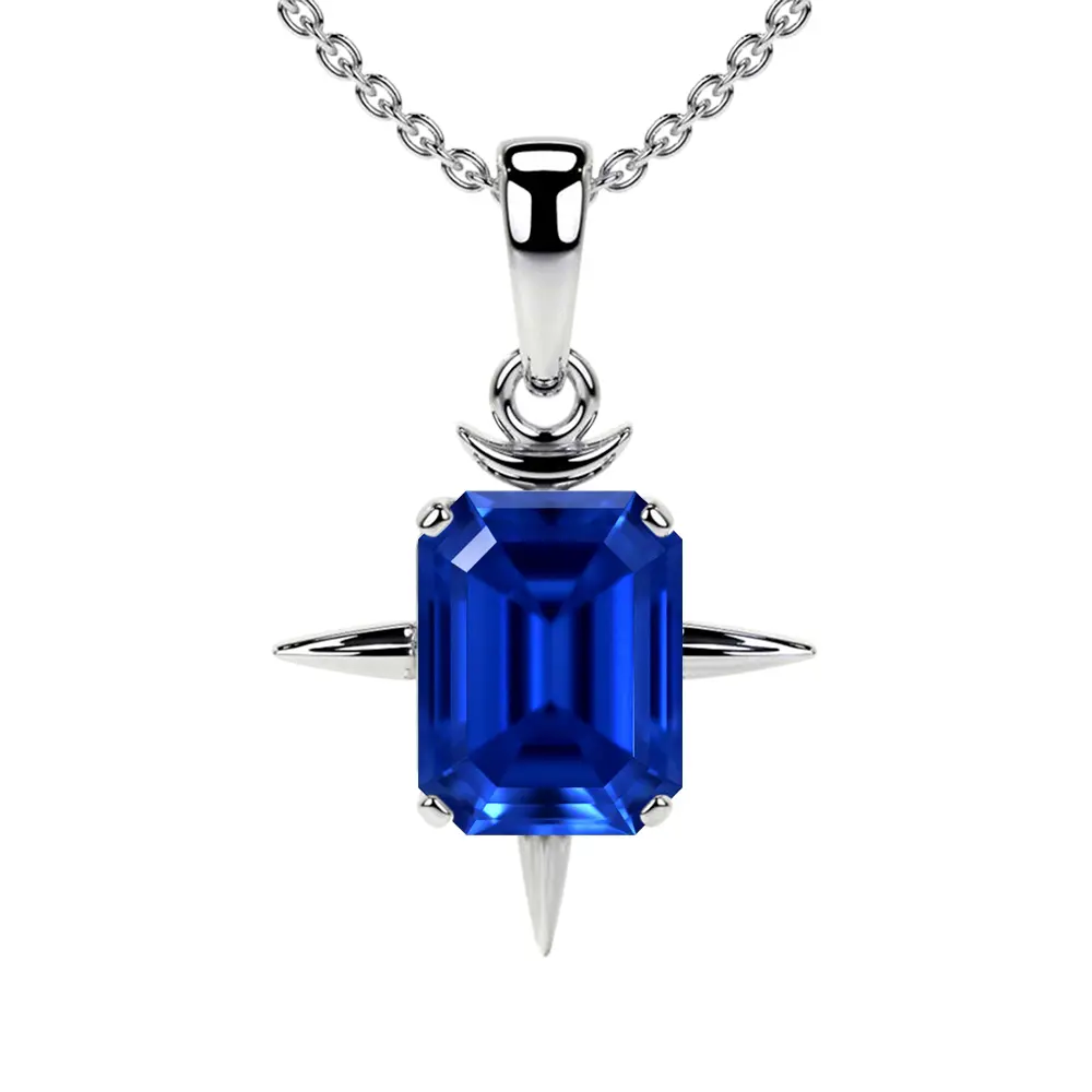 Natural Solitaire Sapphire Pendant