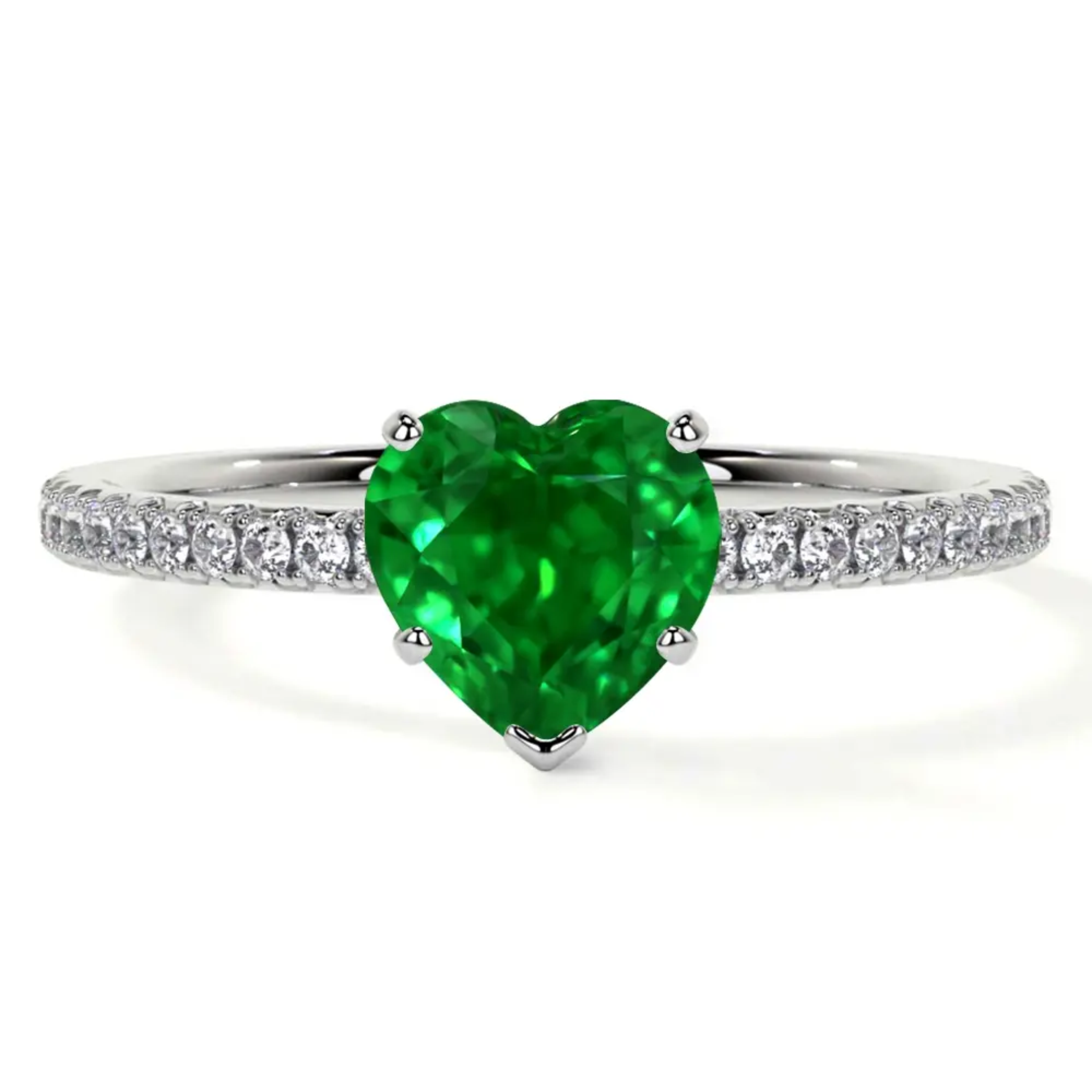 Solitaire Emerald Ring