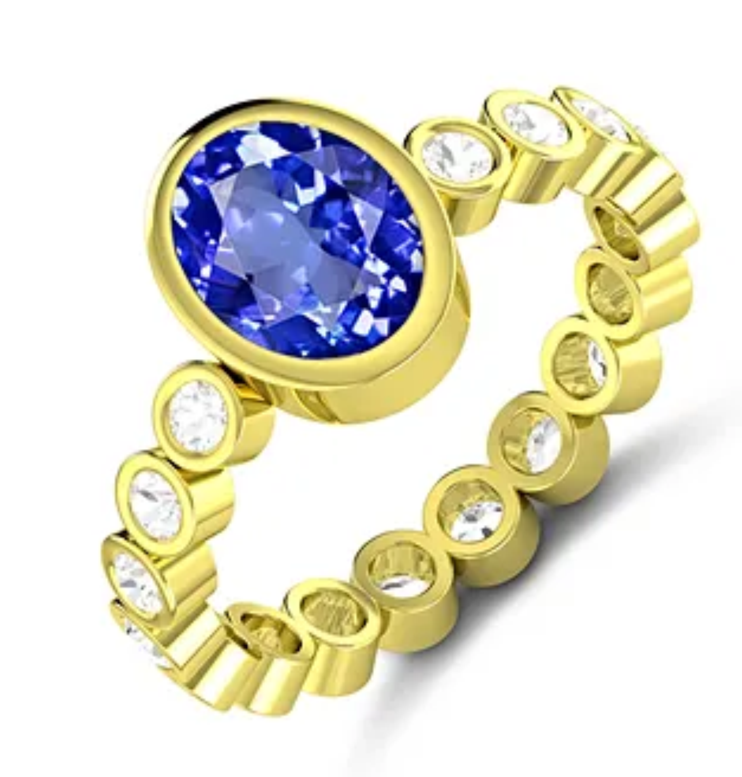 Three Stone Tanzanite Ring